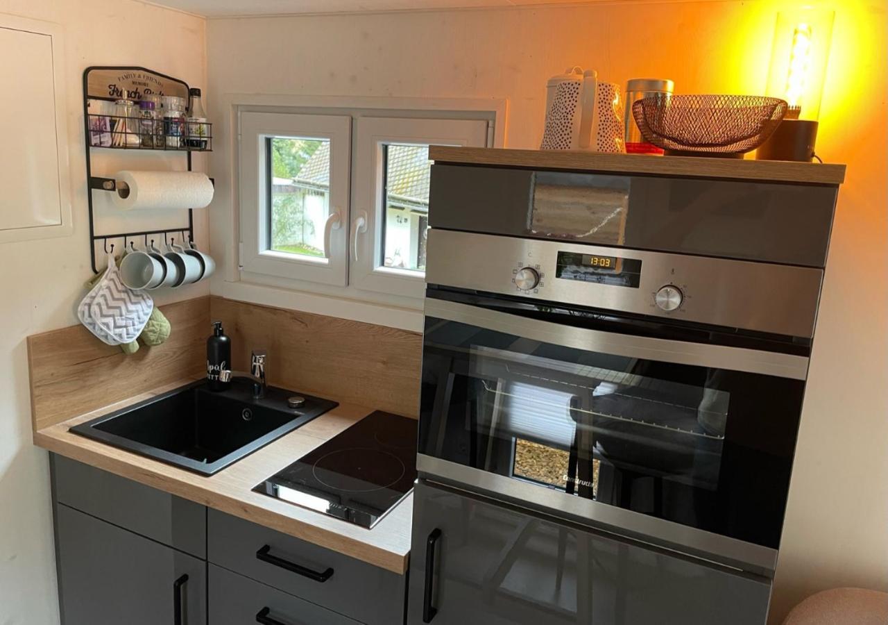 オルスベルク Tiny House Klitzeklein Am Waldrand Von Elpeヴィラ エクステリア 写真